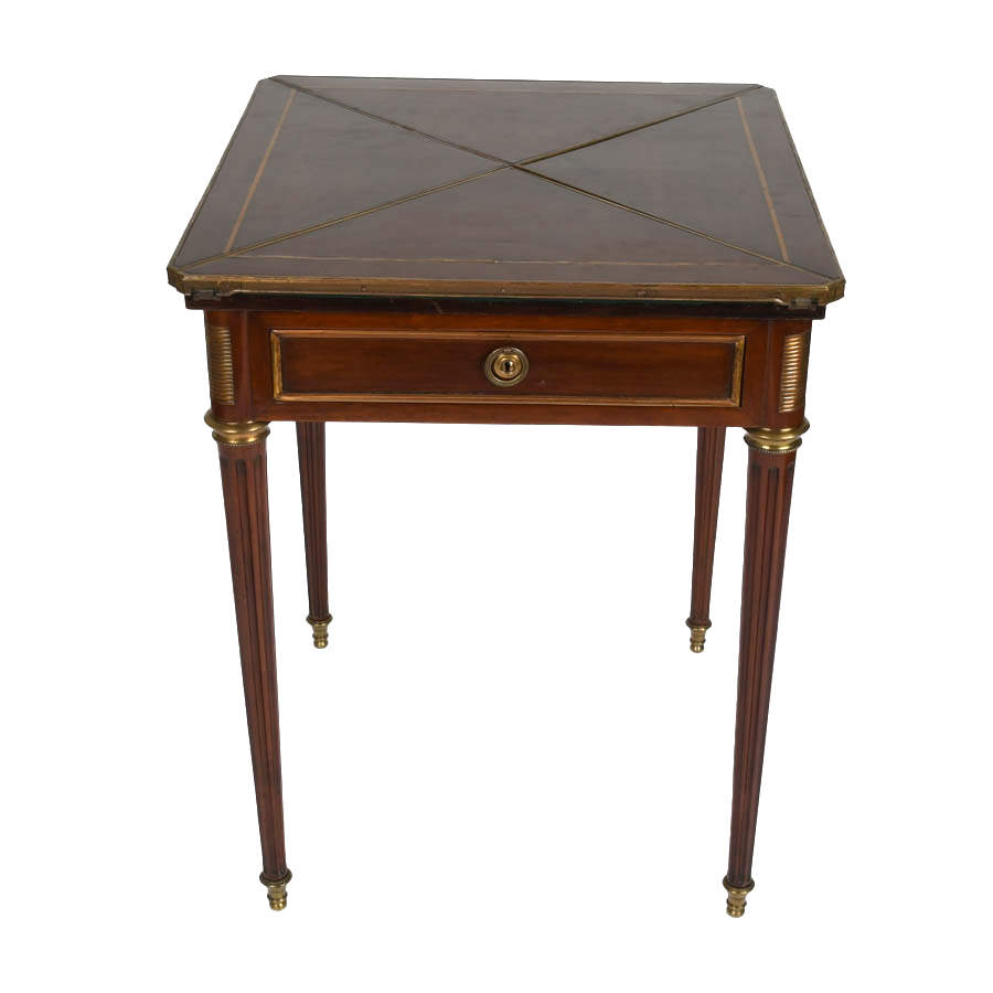 Edwardian Mahogany and Gilt Mounted Game Table-2