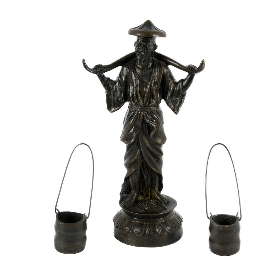 Bronze Asian Water Bearer Sculpture-5