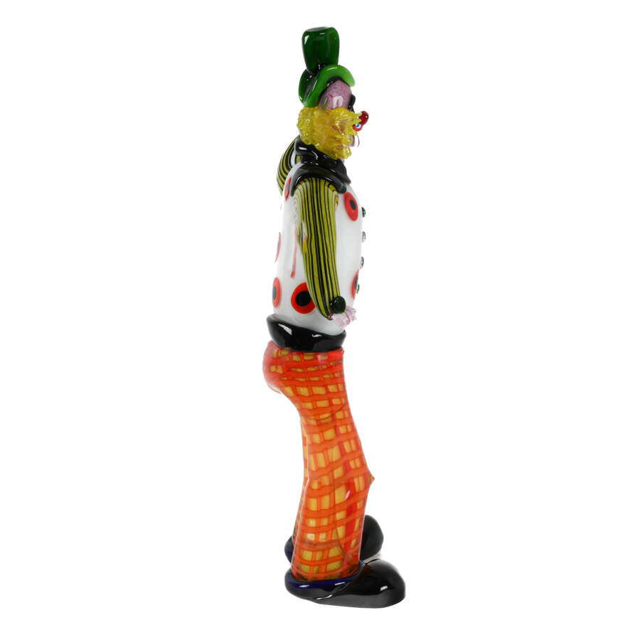 Signed Oversized Venetian Murano Glass Clown Statue-4