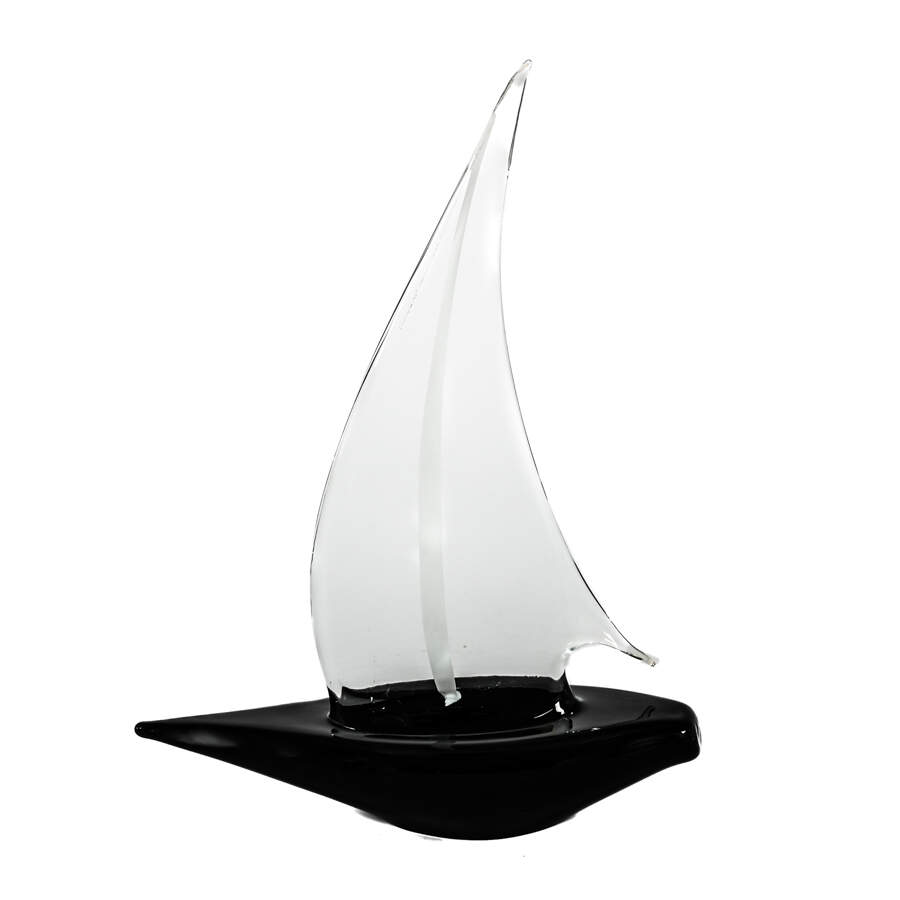 Italian Murano Art Glass Sail Boat-1