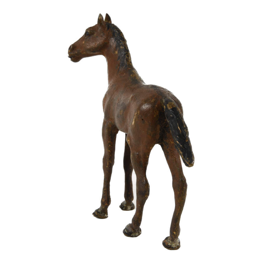 Vienna Bronze Cold Painted Miniature Cast Metal Horse Figurine-2
