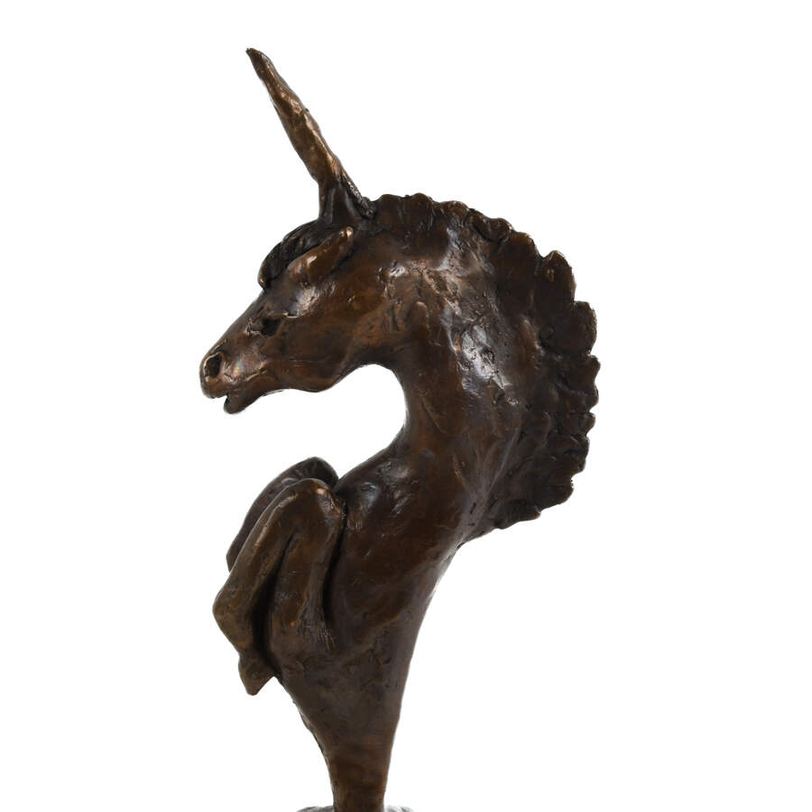Signed J. James Akston Six-Piece Bronze Unicorn Set-6