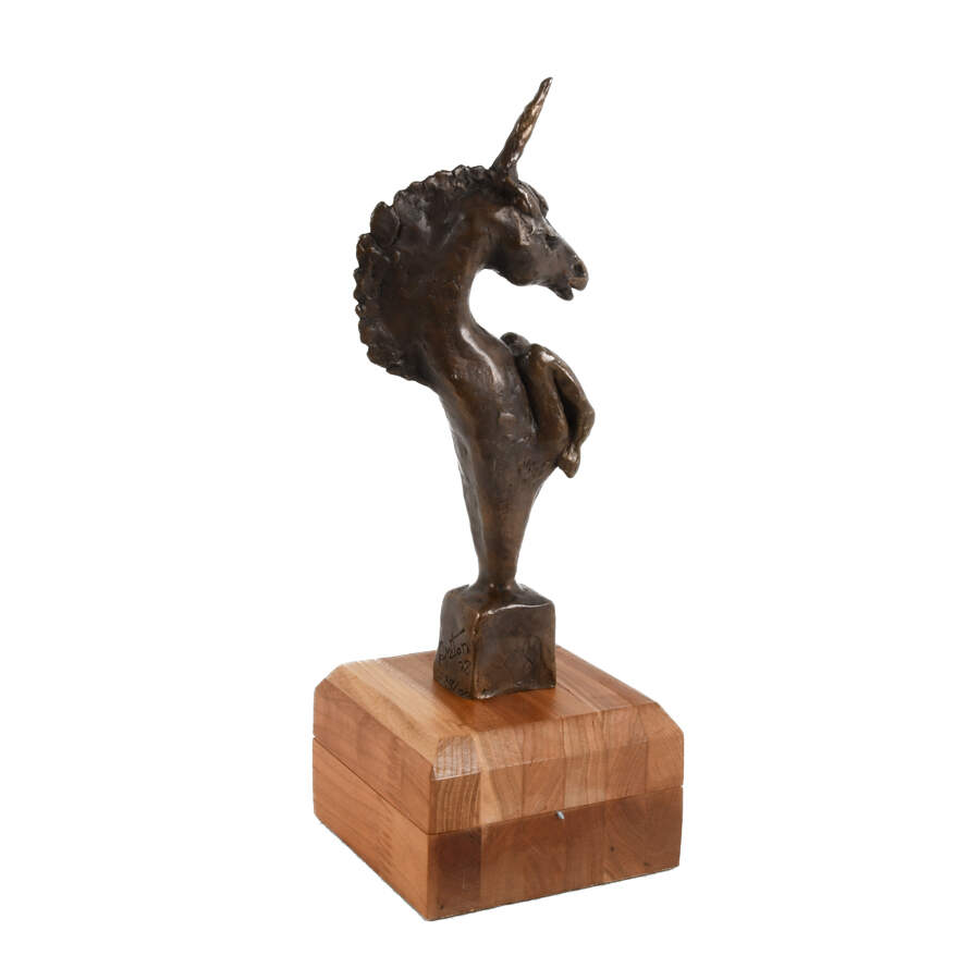 Signed J. James Akston Six-Piece Bronze Unicorn Set-5