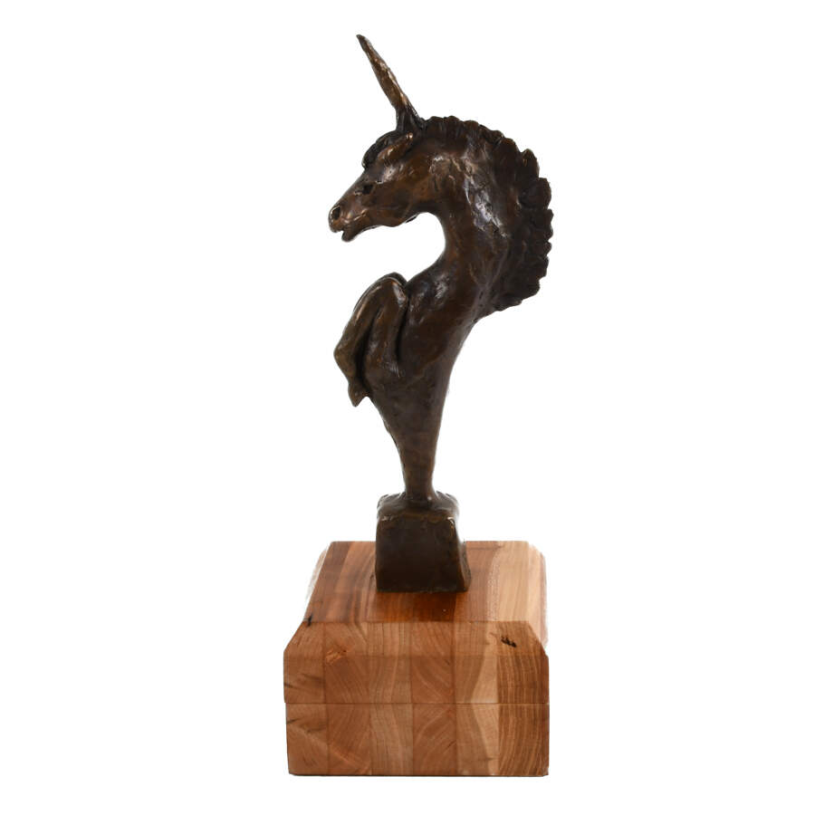 Signed J. James Akston Six-Piece Bronze Unicorn Set-2