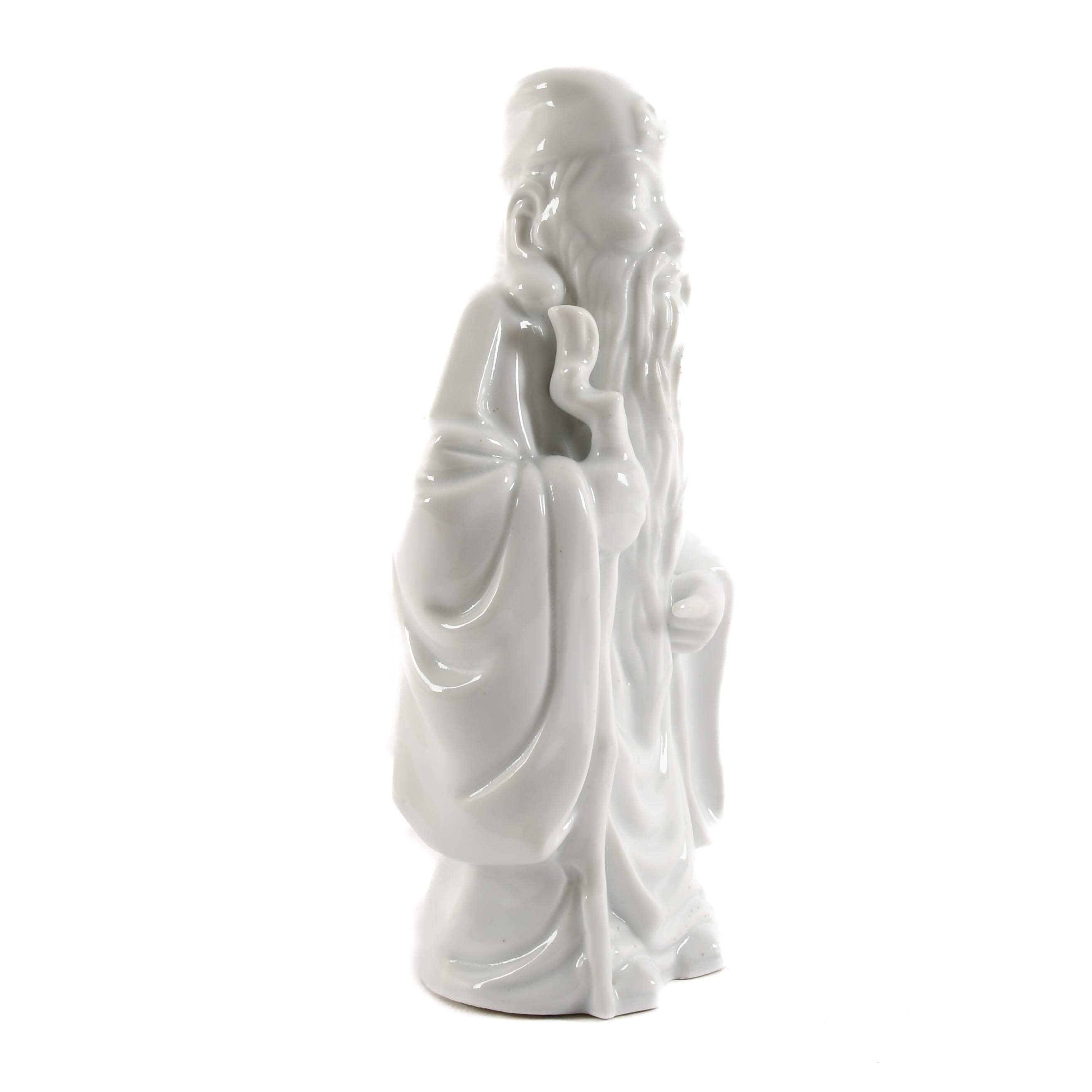 Blanc De Chine Old Man Statue-3