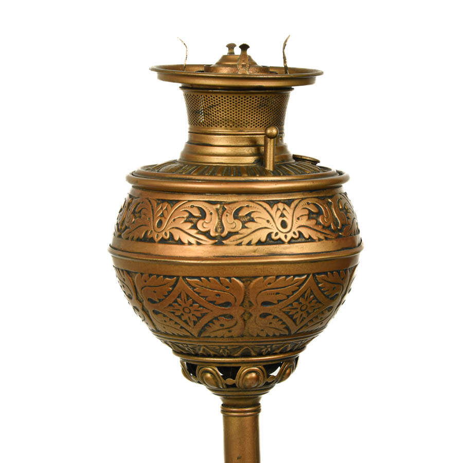 Victorian Brass Piano Parlor Floor Lamp-4
