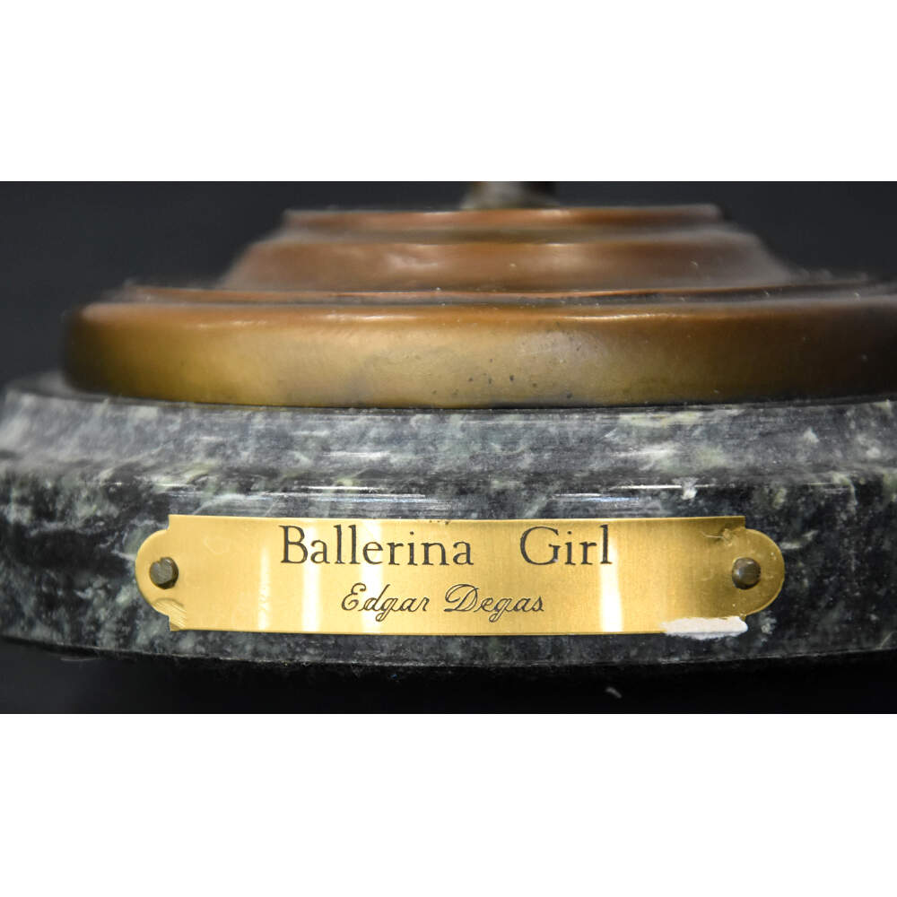 Vintage "Ballerina Girl" Arabesque Statuette on Marble Base-10