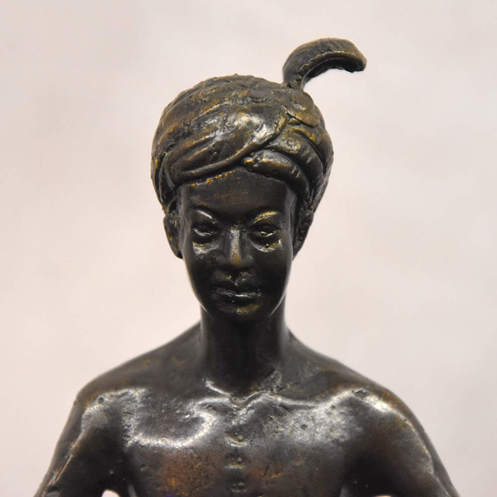 Bronze Blackamoor Basket Figure After Franz Xaver Bergman-5