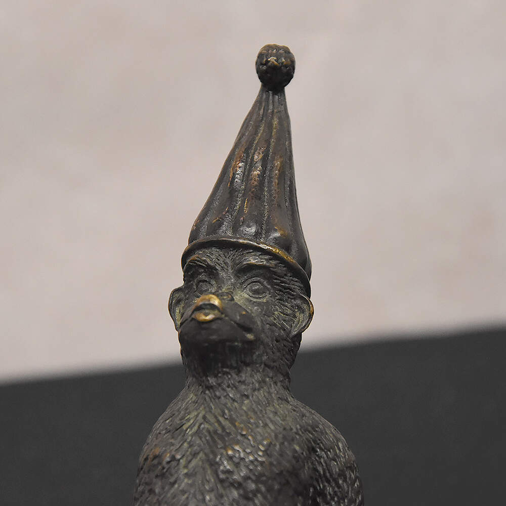Pair of Curious Maitlaid-Smith Bronze Monkeys in Hats-3