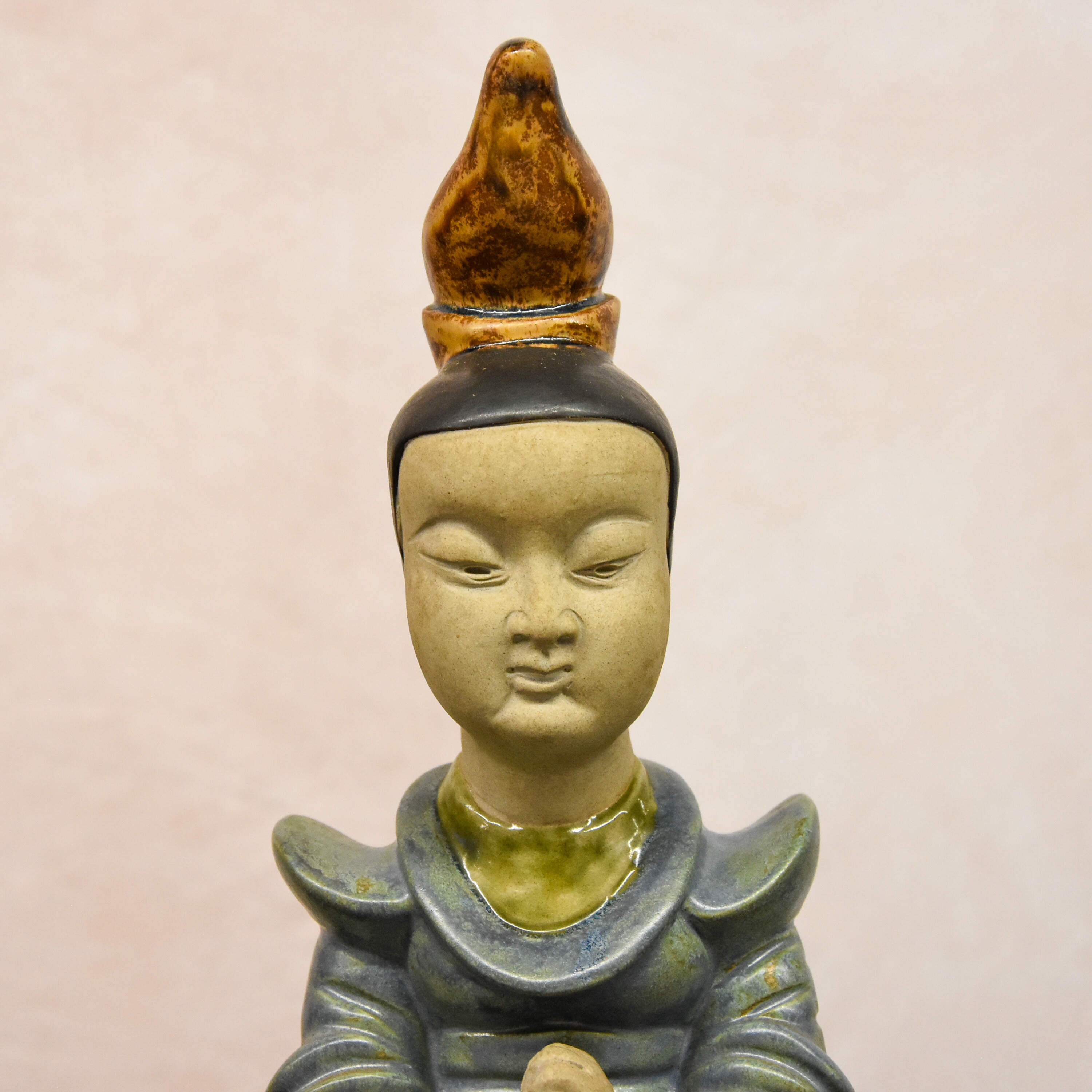 Pair of Chinese Pottery Male and Female Figures-5
