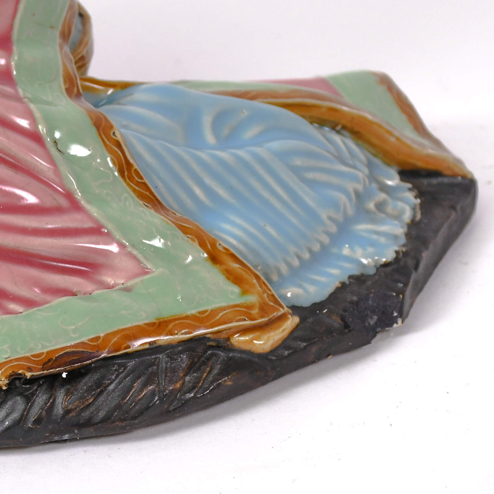 Signed Asian Woman Reclining on a Rock Sculpture-7