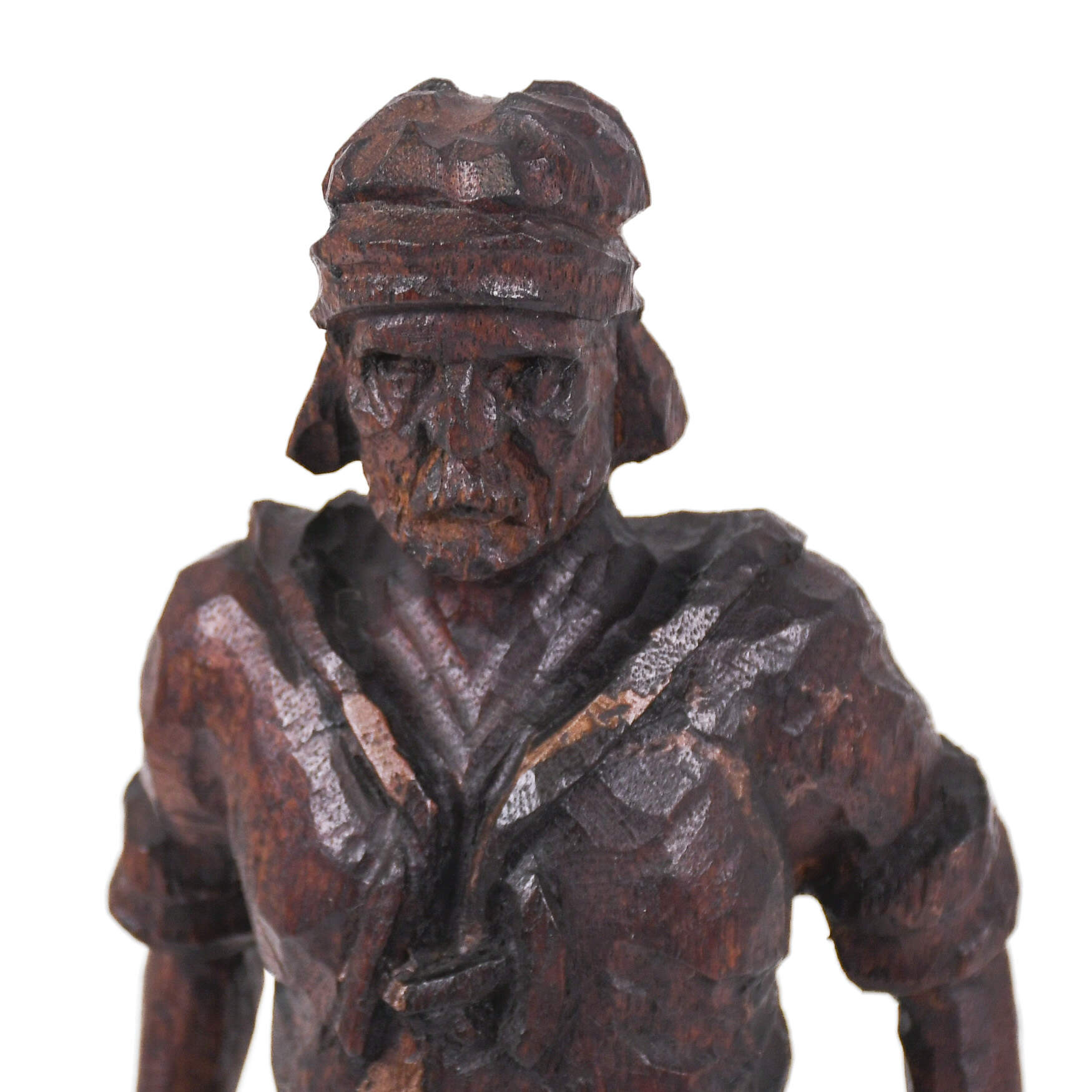 Signed Hand-Carved Argentinian Gaucho Statue-5