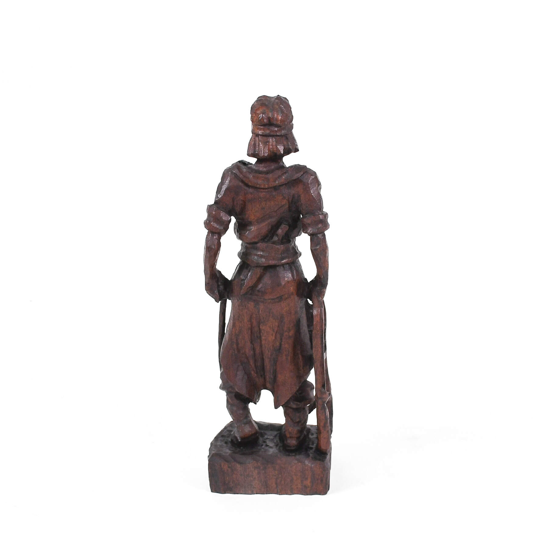 Signed Hand-Carved Argentinian Gaucho Statue-3