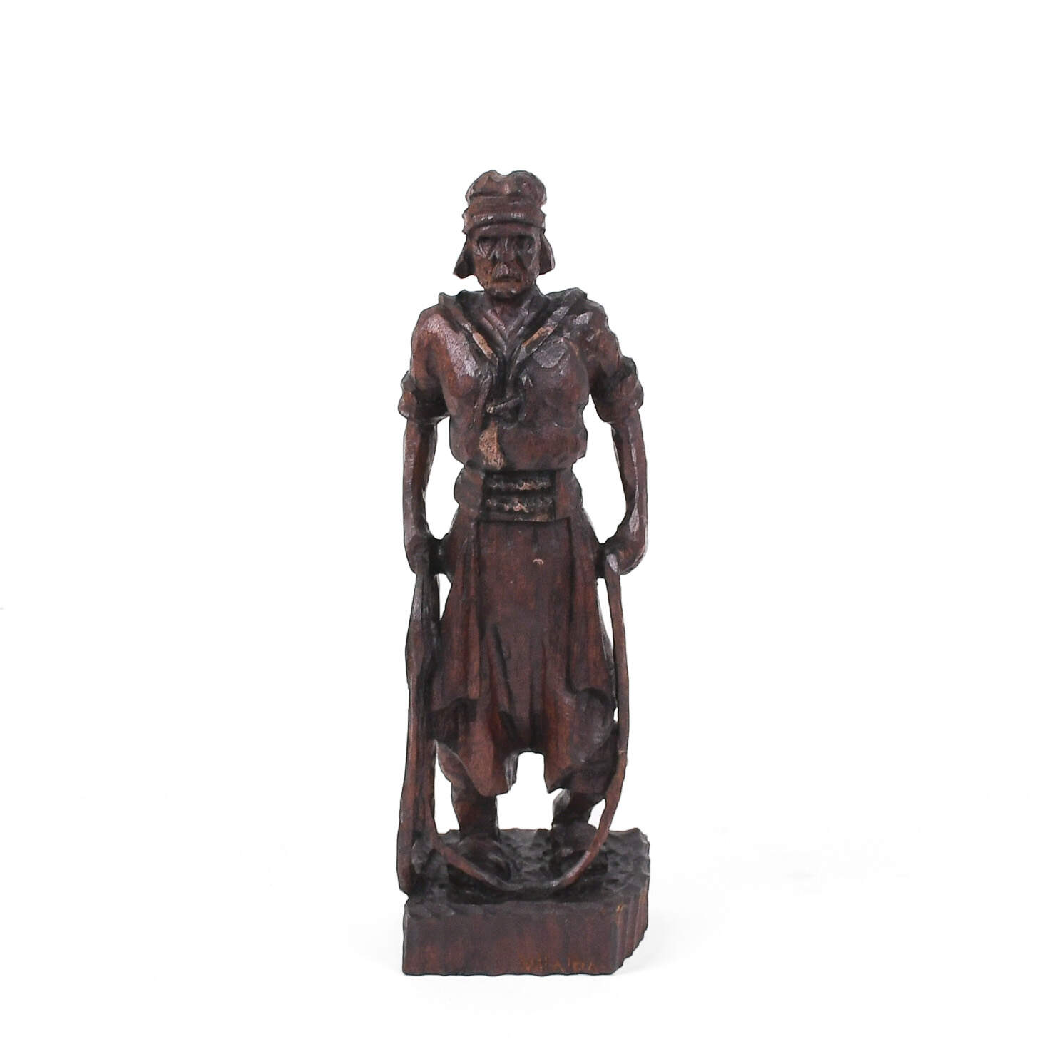 Signed Hand-Carved Argentinian Gaucho Statue-1