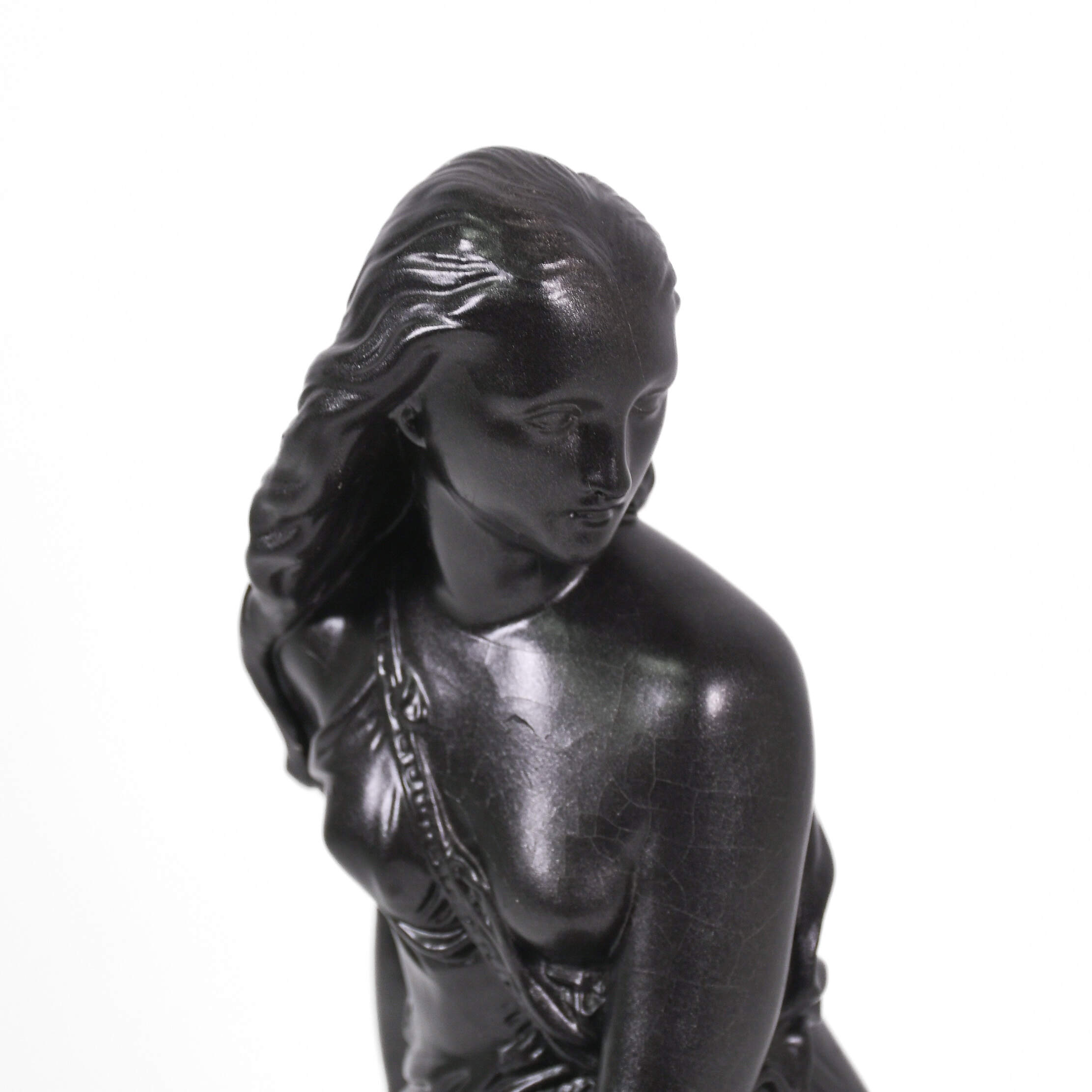 Alexander Backer Ebony Female Nude Chalkware Figure-5