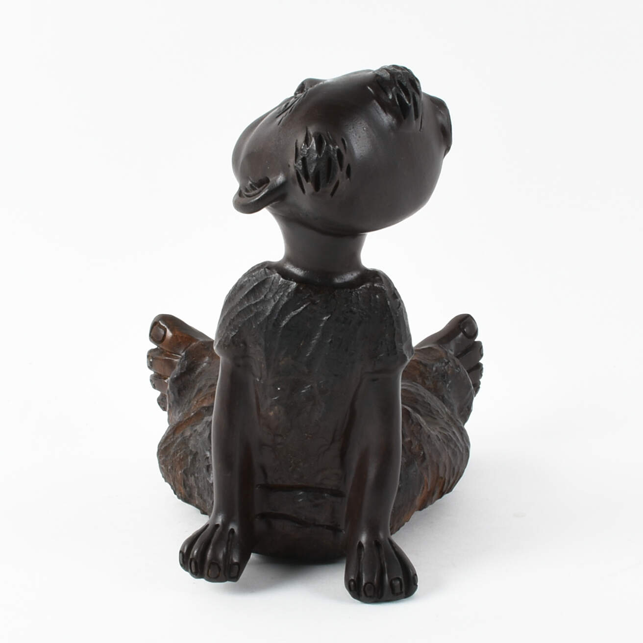 Carved Wood Americana Folk Art Statue-3