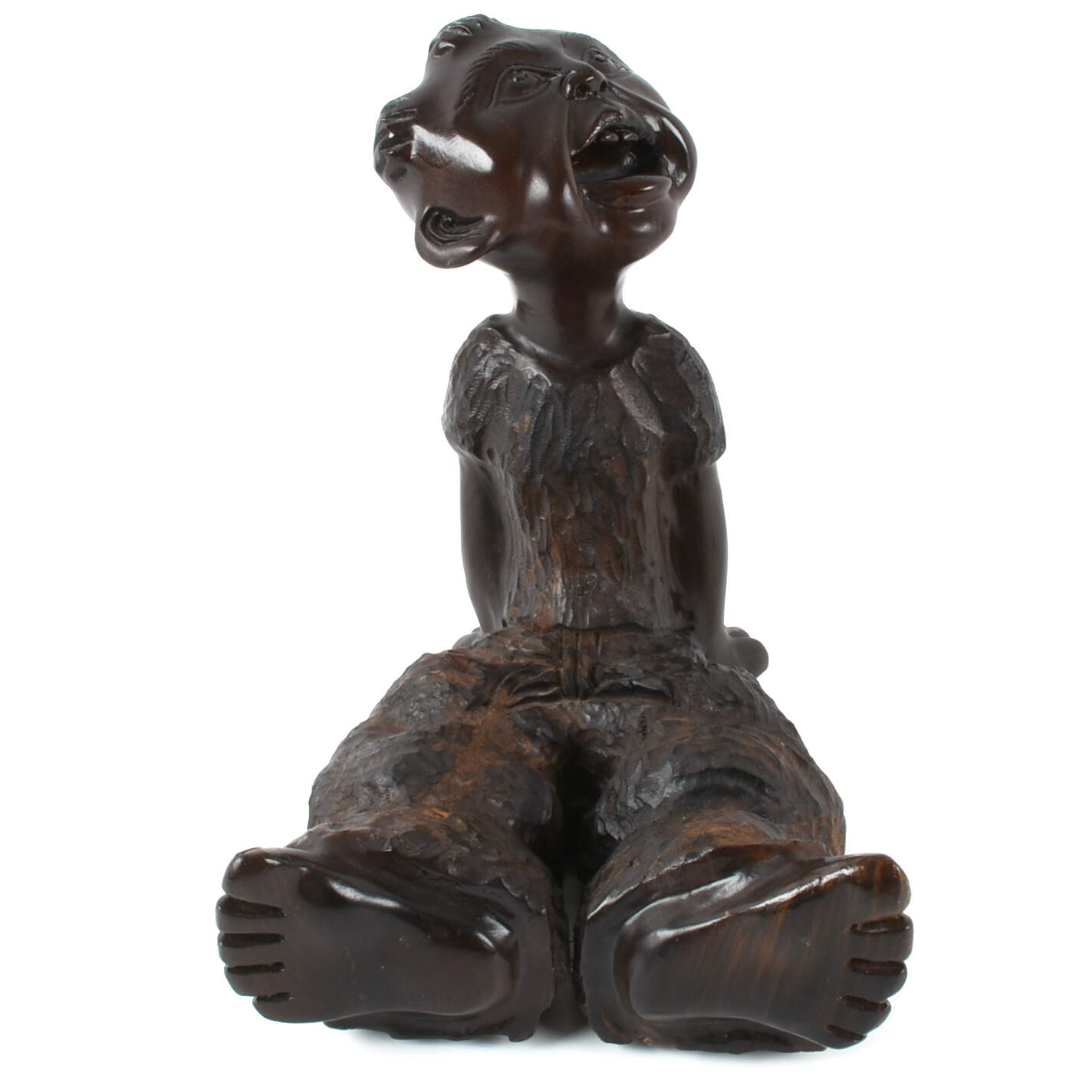 Carved Wood Americana Folk Art Statue-1