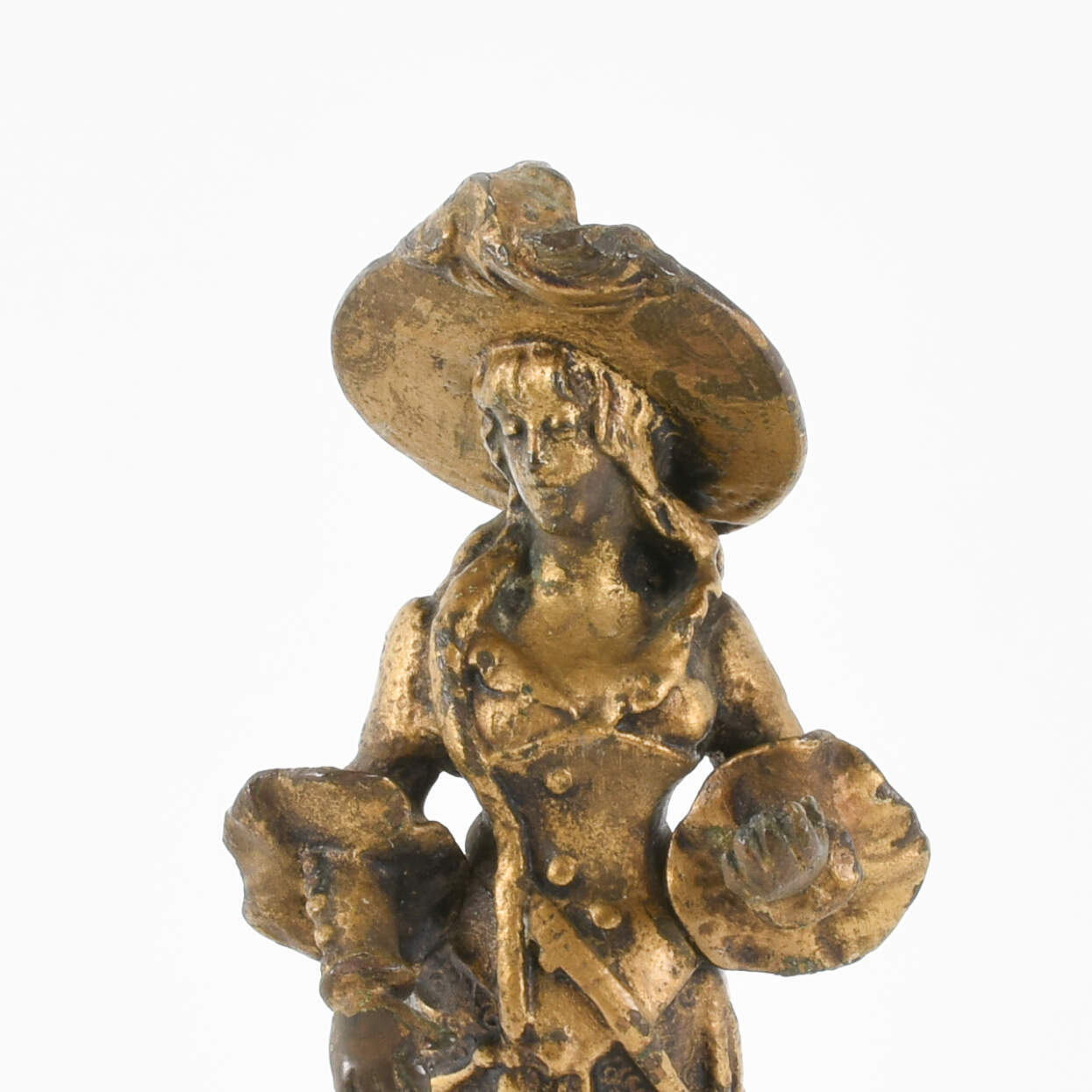 Cast Metal Female Pirate Statuette-5