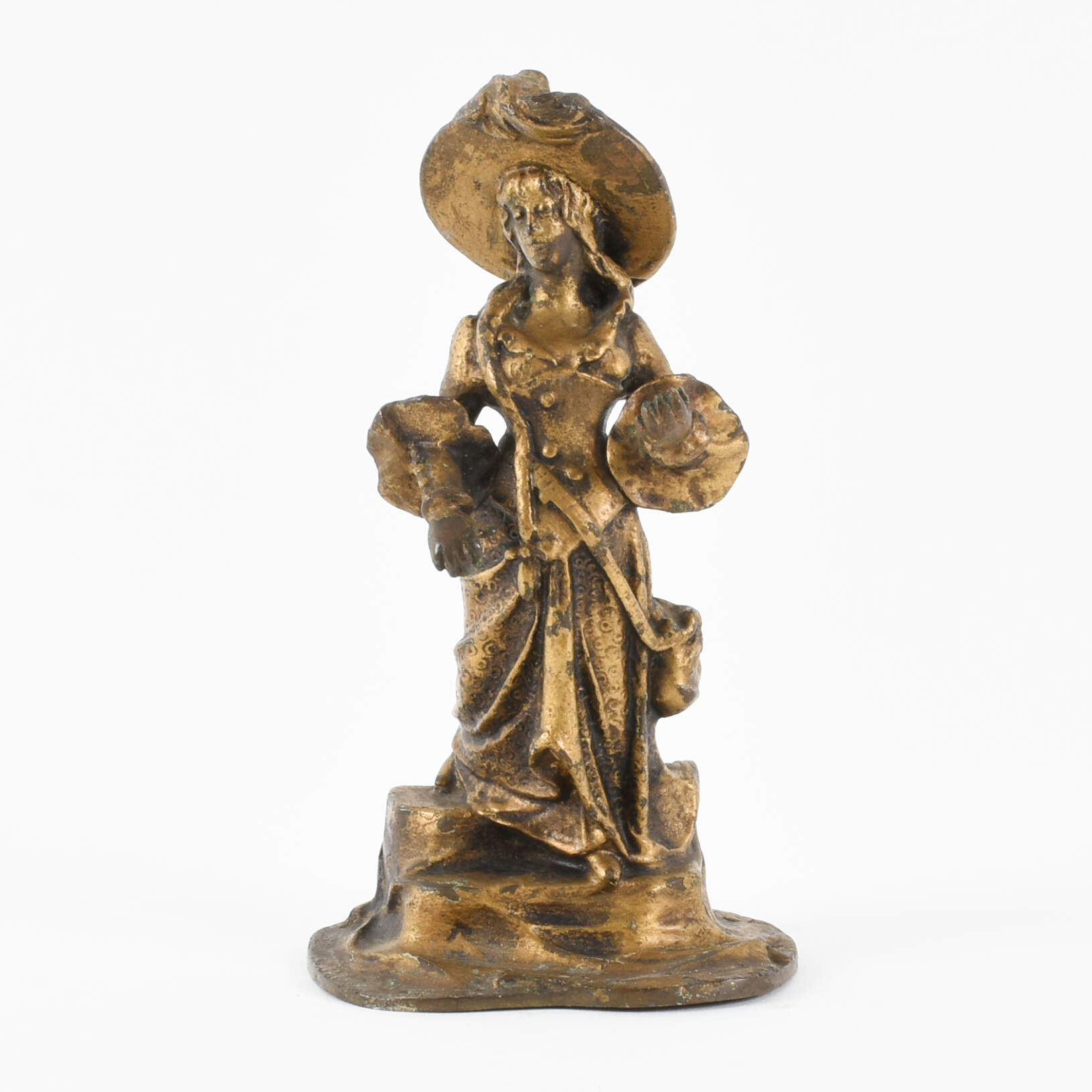 Cast Metal Female Pirate Statuette-1