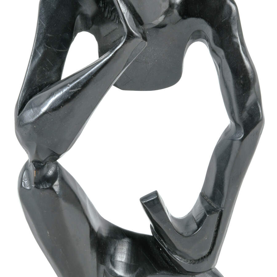 Black Wood Abstract Sculpture-7