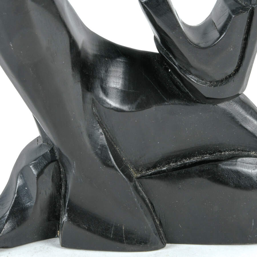 Black Wood Abstract Sculpture-6
