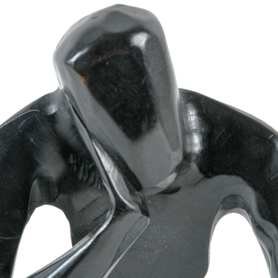 Black Wood Abstract Sculpture-5