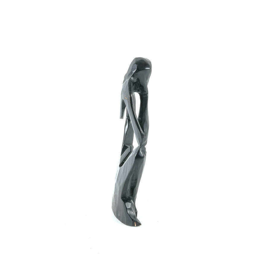 Black Wood Abstract Sculpture-4