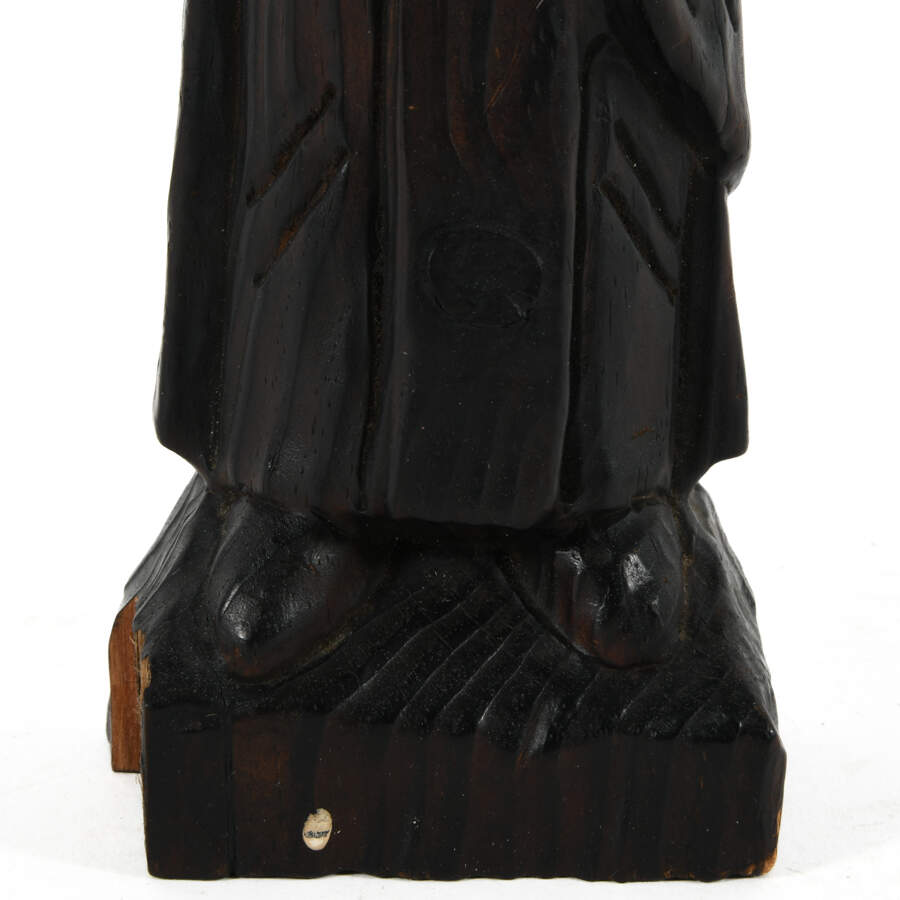 Antique Wooden Figure of Man Holding a Book-6