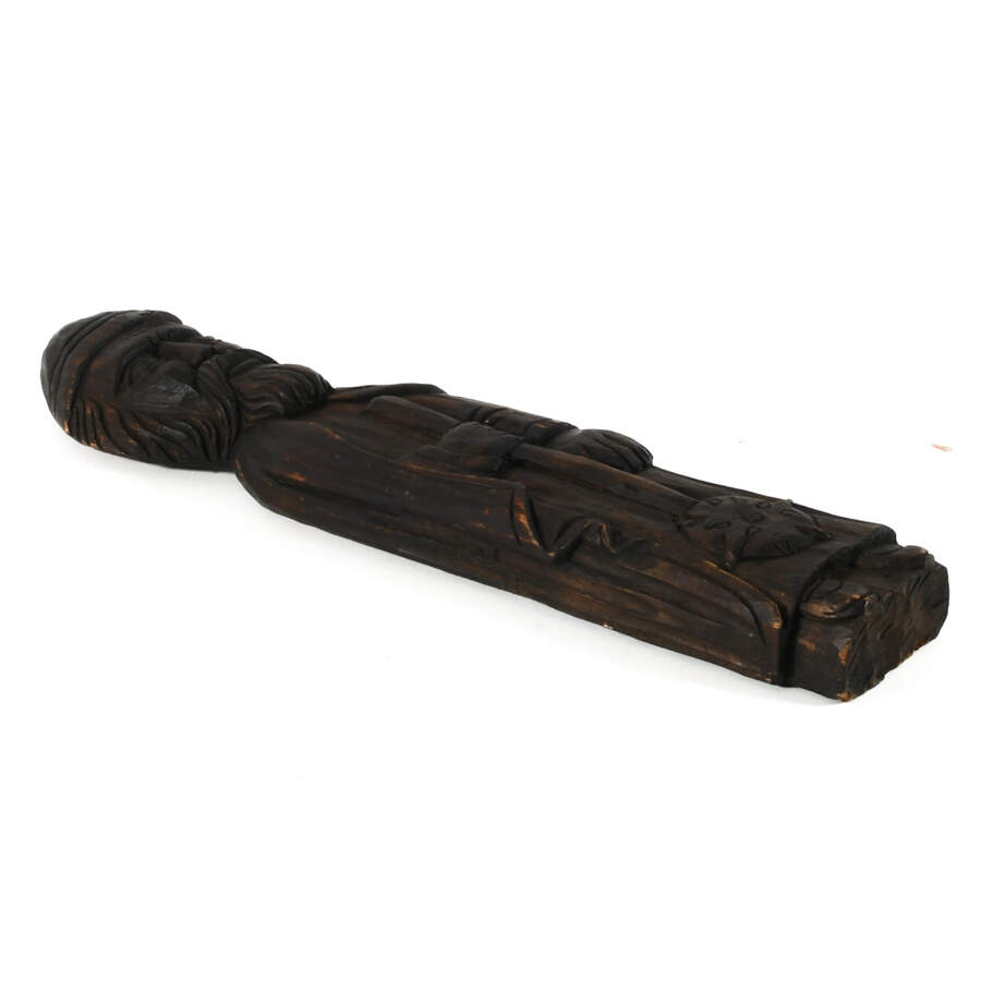 Antique Wooden Figure of Man Holding a Mace-10