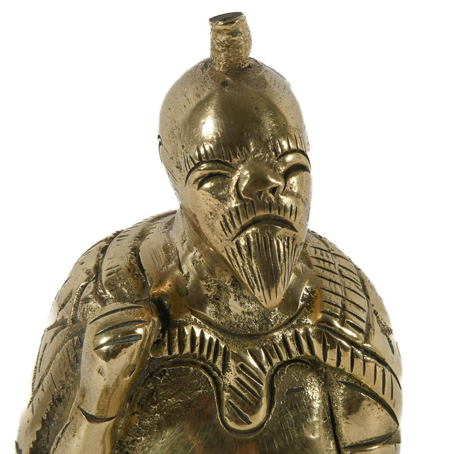 Antique Metal Figurine of Asian Man-5