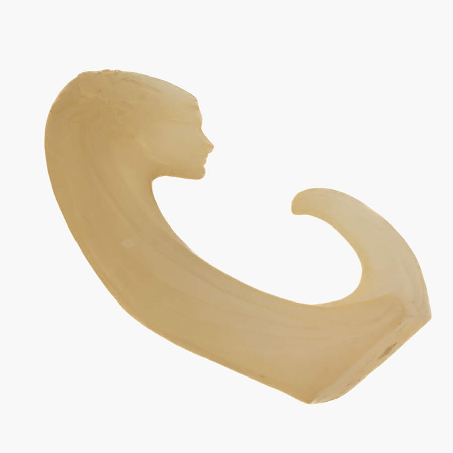1980s Mirage Frosted Face Sculpture-9