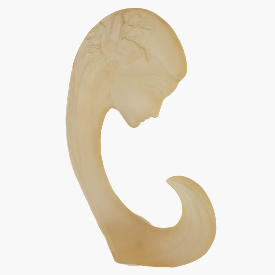 1980s Mirage Frosted Face Sculpture-8