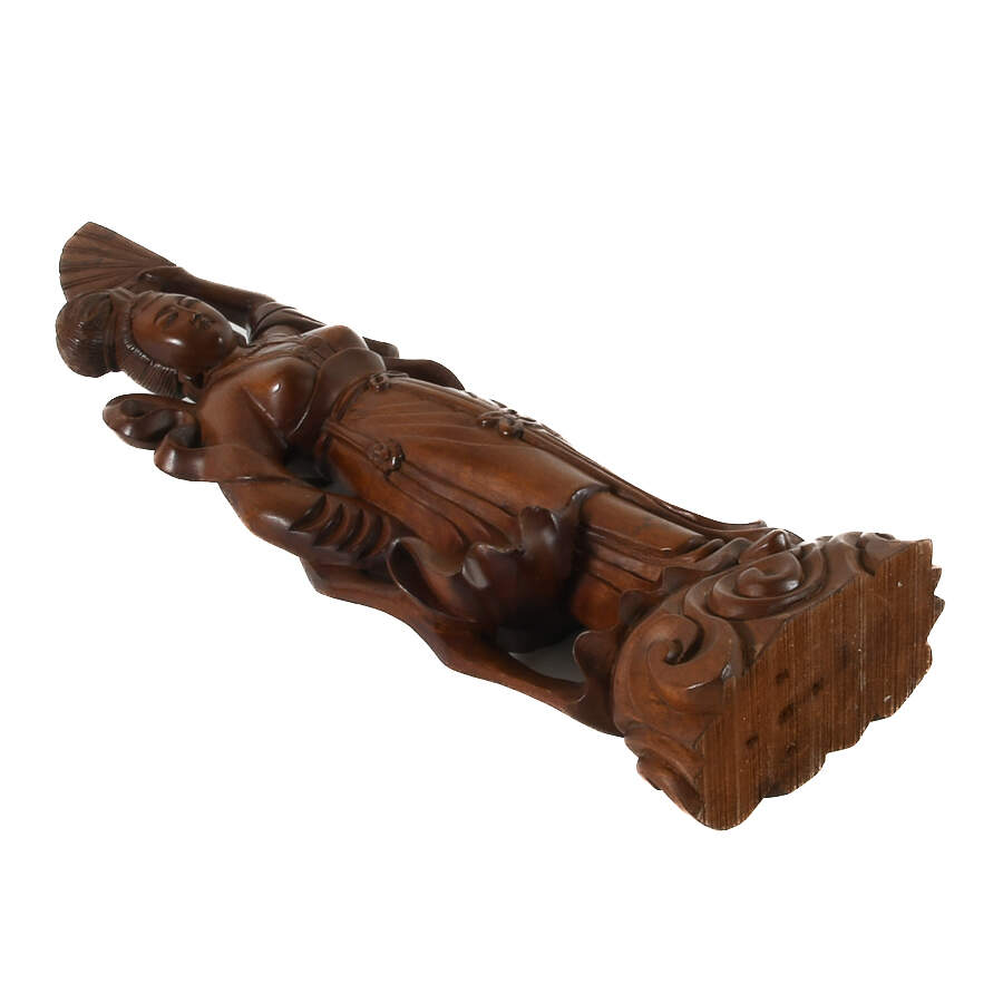 Antique Boxwood Asian Figure-11