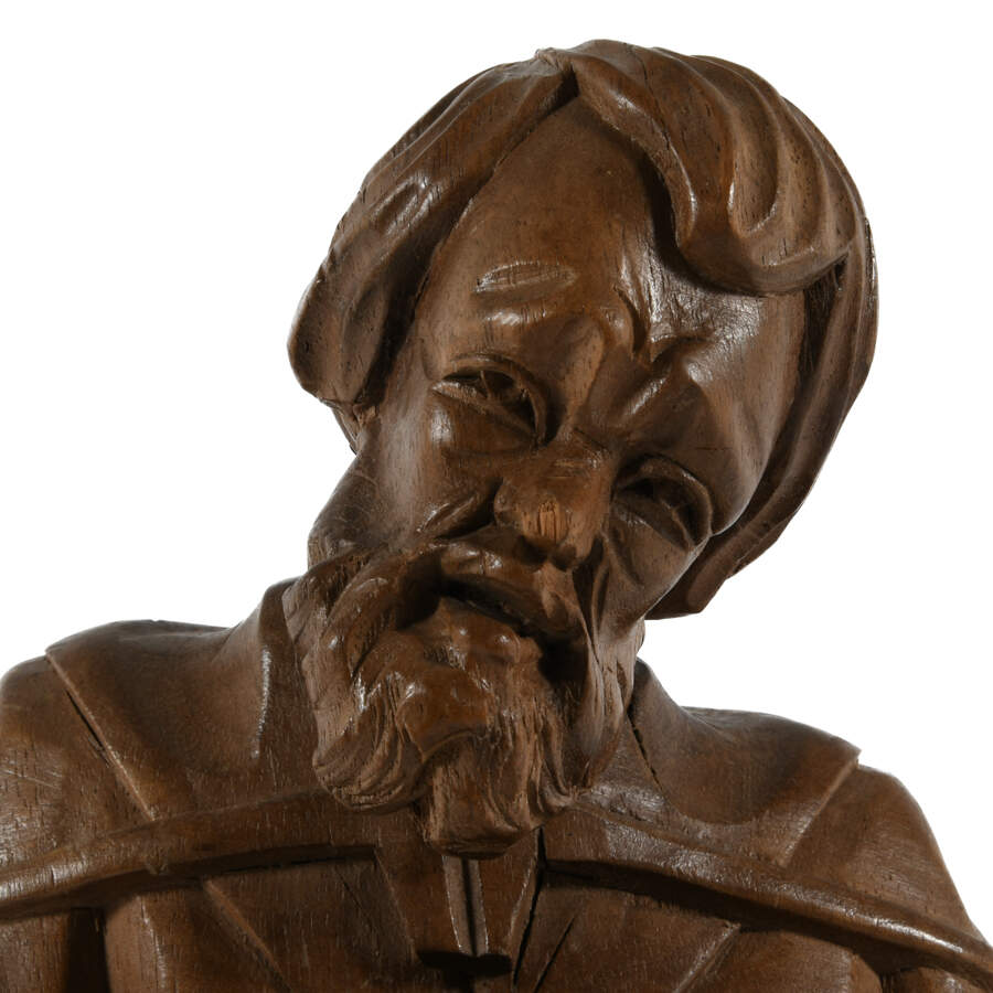 Carved Wood Man Statuette-9