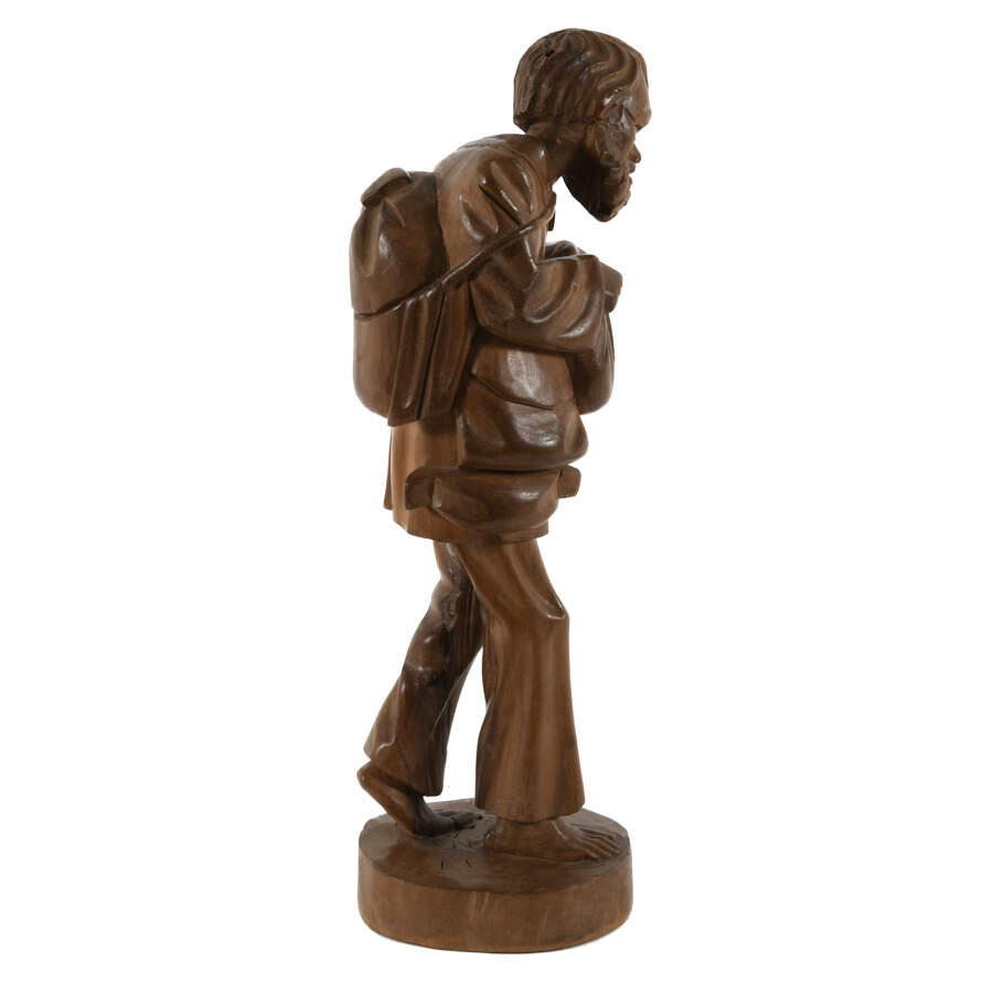 Carved Wood Man Statuette-7