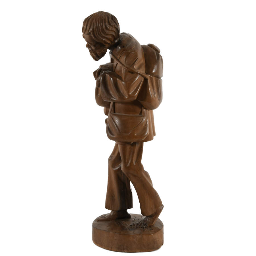 Carved Wood Man Statuette-5