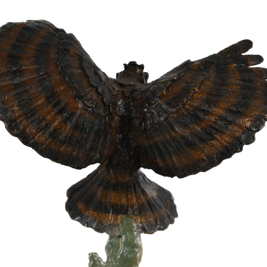 Metal Sculpture Eagle in Flight on Base-9