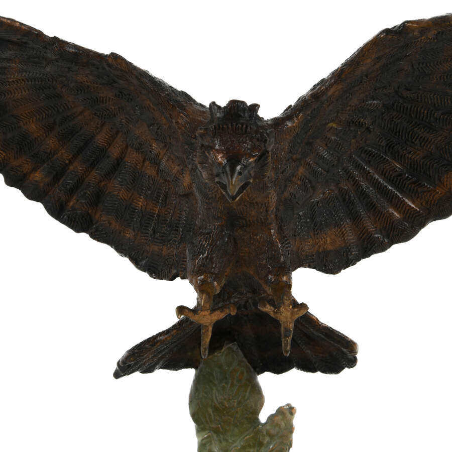 Metal Sculpture Eagle in Flight on Base-6
