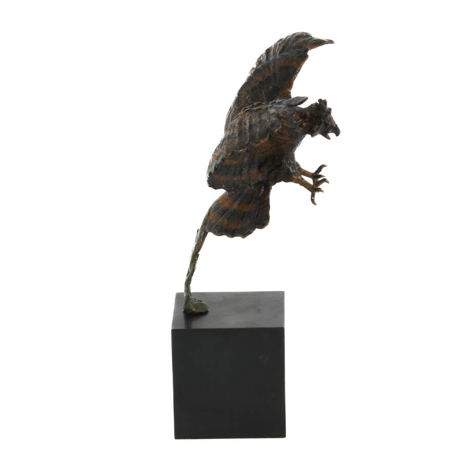 Metal Sculpture Eagle in Flight on Base-5