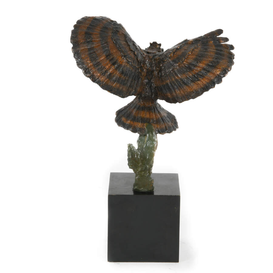 Metal Sculpture Eagle in Flight on Base-4