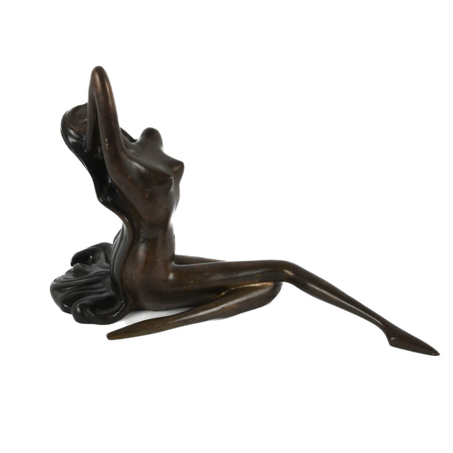 Reclining Bronze Nude Sculpture-4