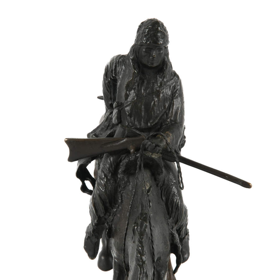 Bronze "The Mountain Man" Statue After Frederic Remington-6