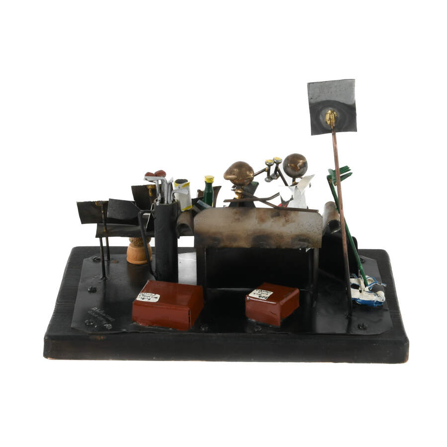 Enamel Metal Couple by Artist D. Wainland-2