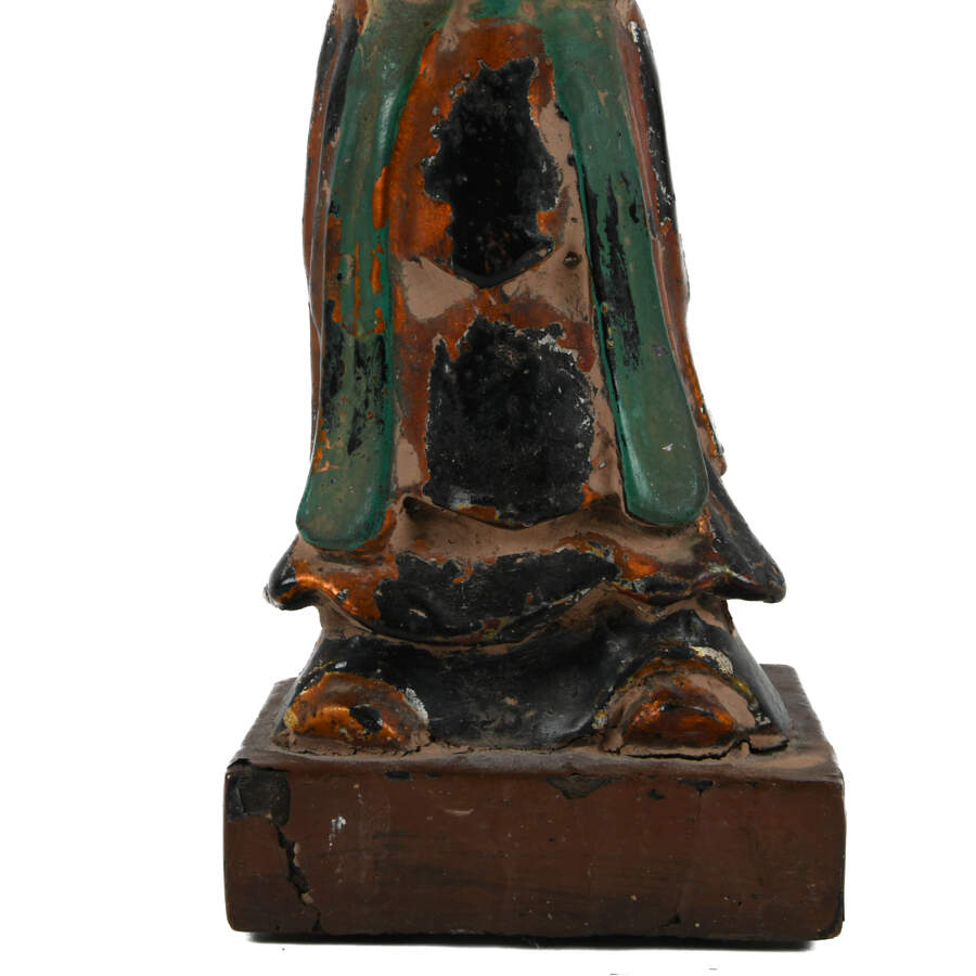 Pair of Asian Carved Wood Figurines-8