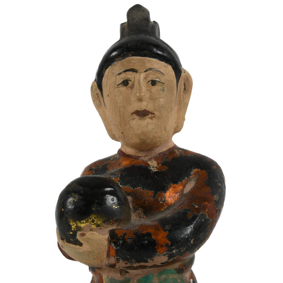 Pair of Asian Carved Wood Figurines-7