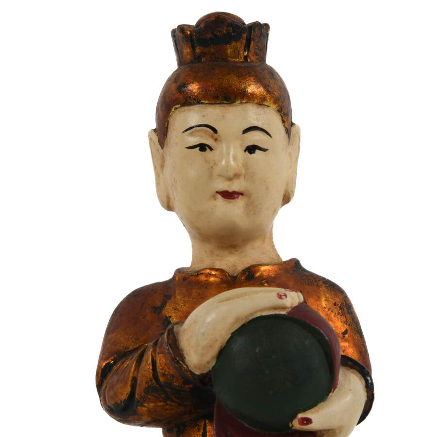 Pair of Asian Carved Wood Figurines-5