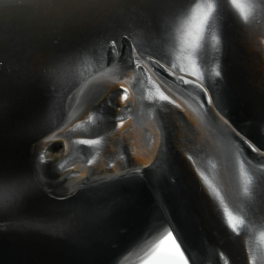 T. D. Kelsey Bronze Mare and Foal Bronze on Mable Base-8