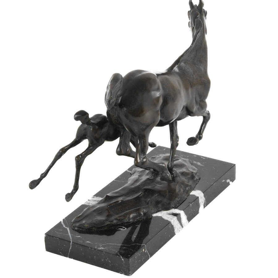 T. D. Kelsey Bronze Mare and Foal Bronze on Mable Base-4