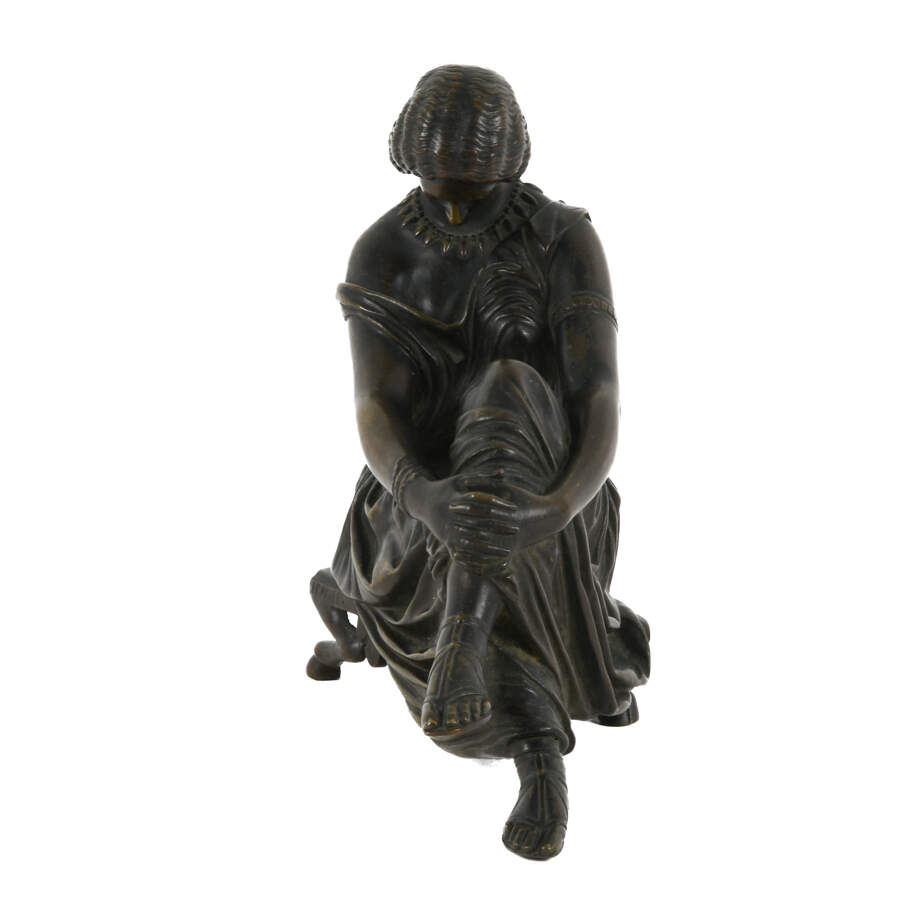 Louise Colet as Sappho Bronze Sculpture After Jean Jacques James Pradier-2