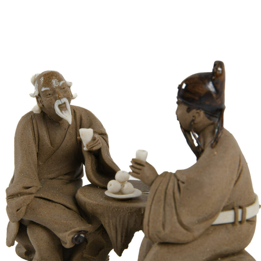 Grouping of 3 Clay Mudmen Statues-15